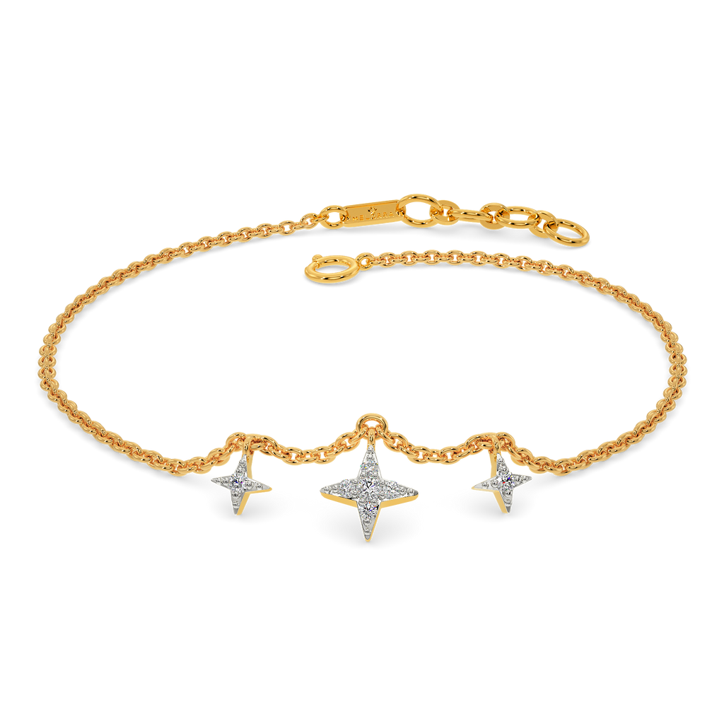 Alligning Stars Diamond Bracelets