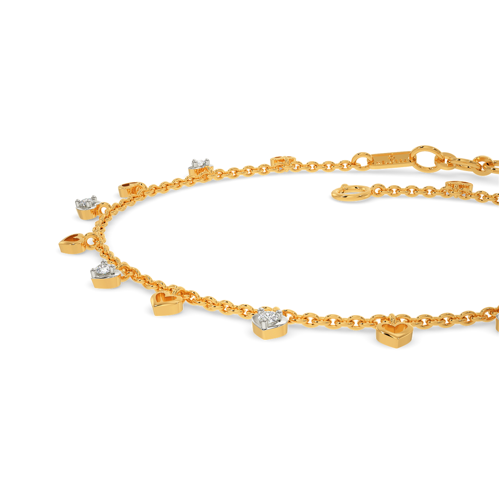 Love Dangle Diamond Bracelets