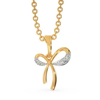 Ribboned Diamond Pendants