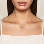 Entwined Infinity Diamond Necklaces