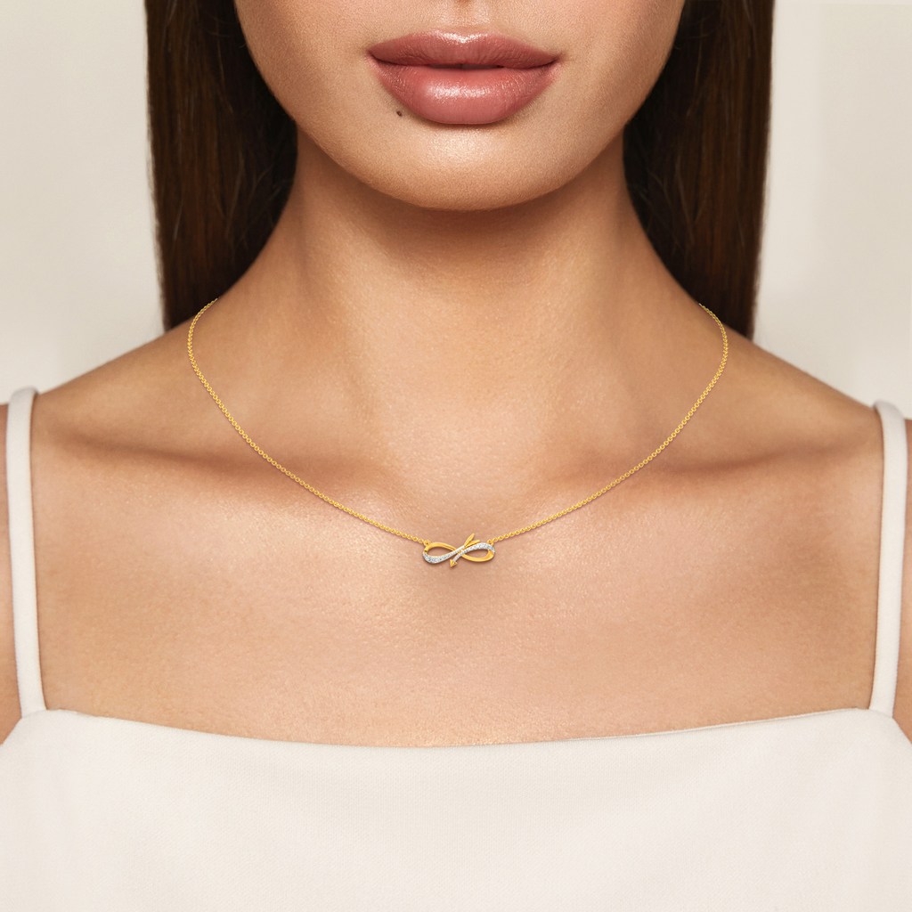 Entwined Infinity Diamond Necklaces