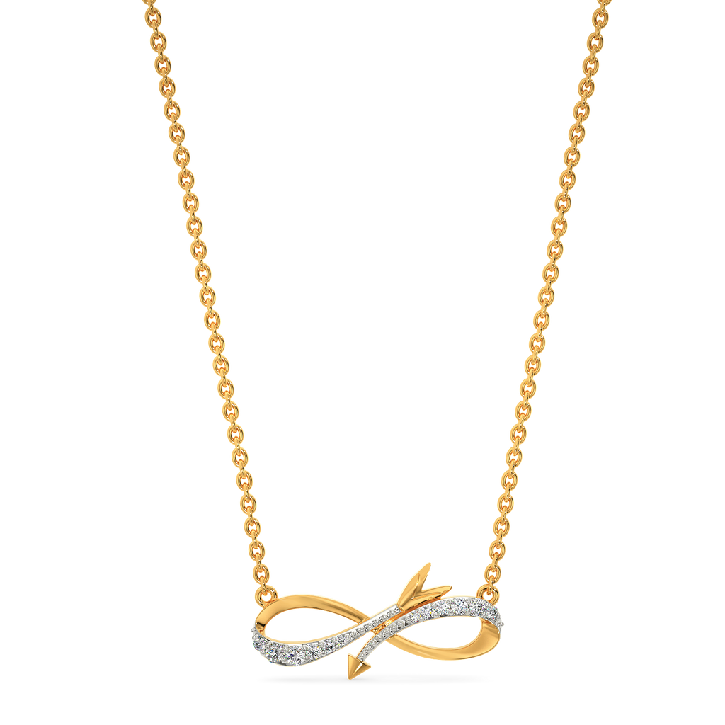 Entwined Infinity Diamond Necklaces