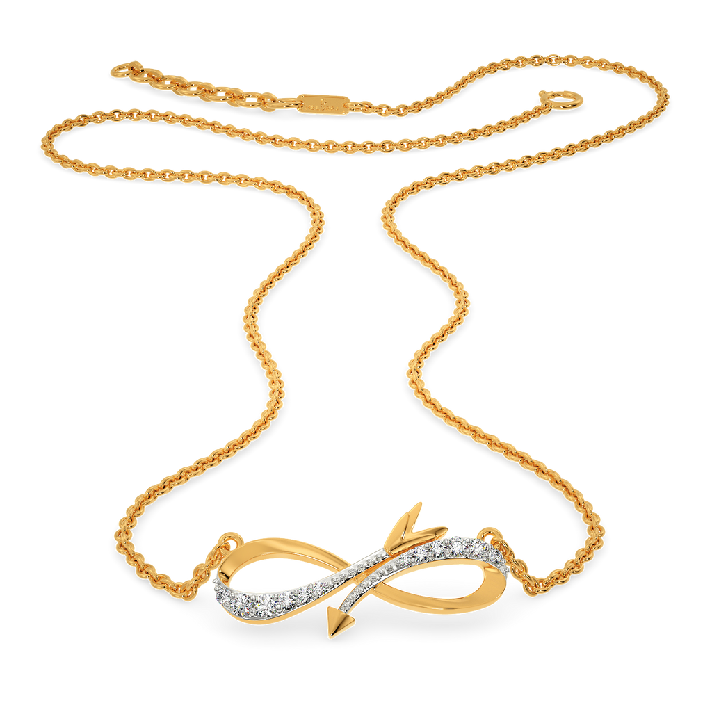 Entwined Infinity Diamond Necklaces