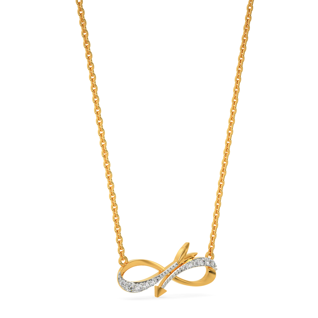 Entwined Infinity Diamond Necklaces