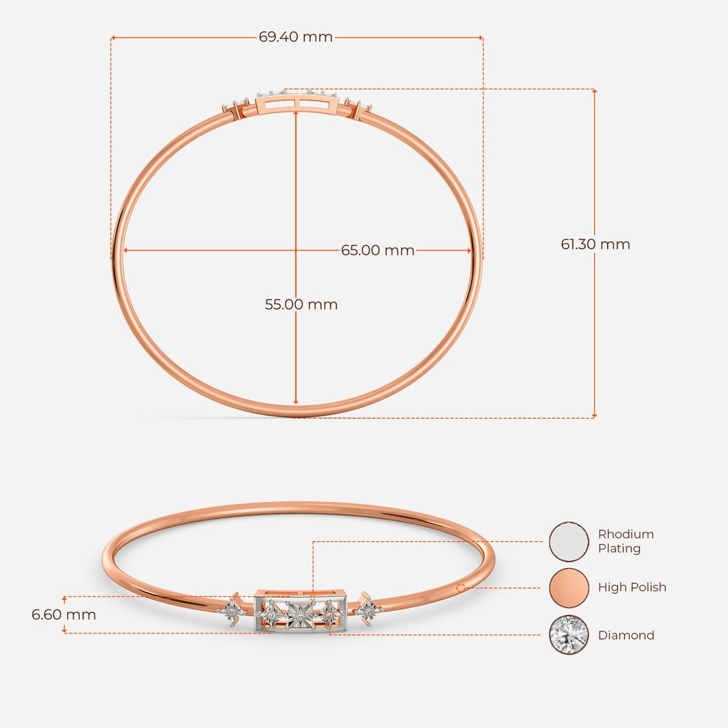 Wave Sparkle Diamond Bangles