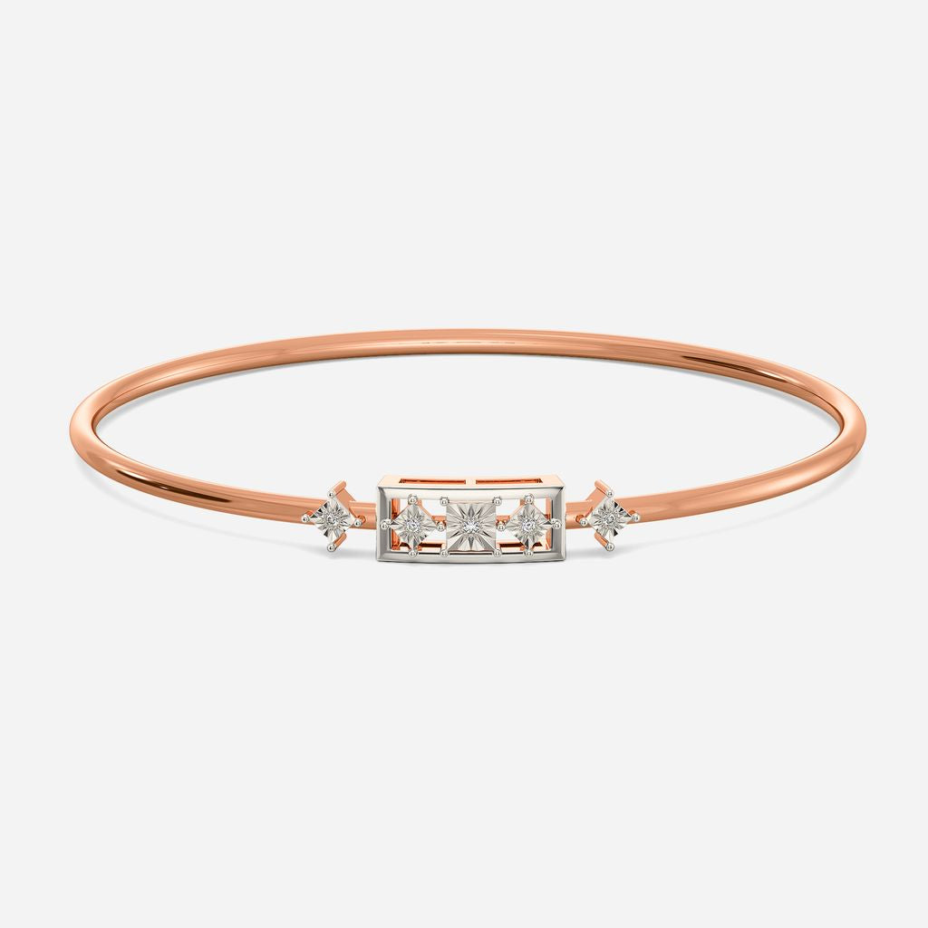 Wave Sparkle Diamond Bangles