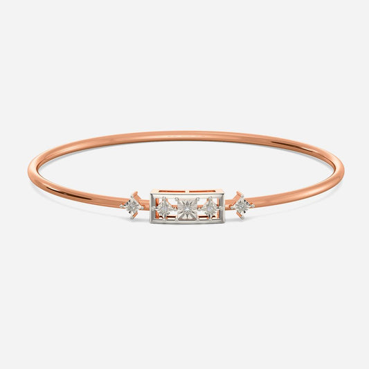 Wave Sparkle Diamond Bangles