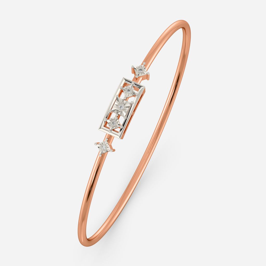 Wave Sparkle Diamond Bangles