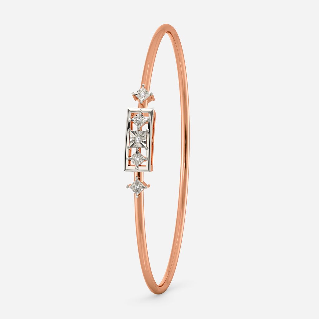 Wave Sparkle Diamond Bangles