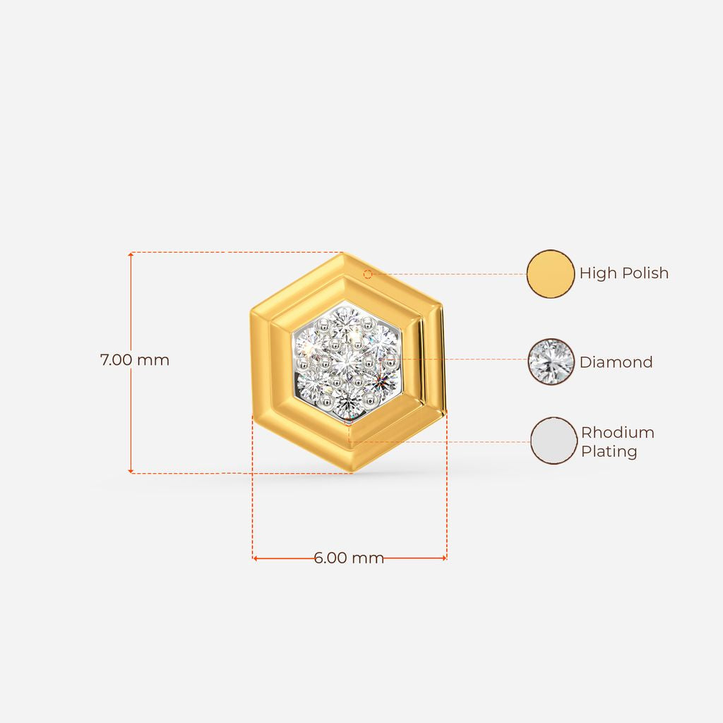 Mystic Hexa Diamond Nose Pins