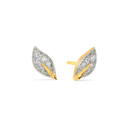 Leaf Crusted Diamond Earrings