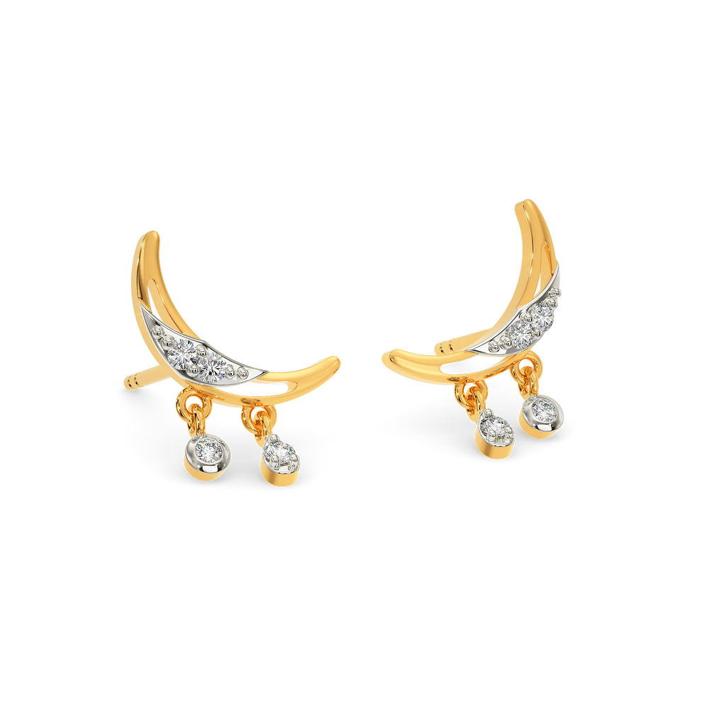 Moon Drop Diamond Earrings