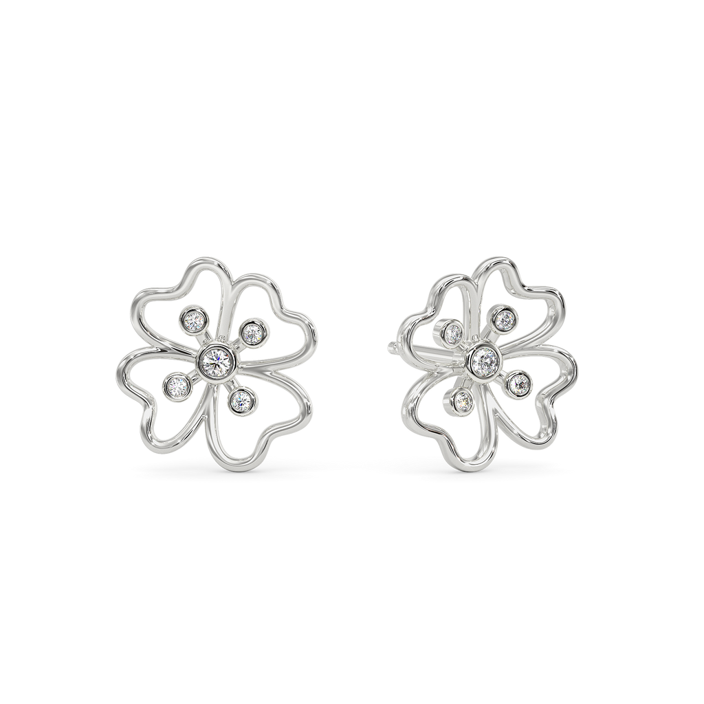 Snow White Diamond Earrings