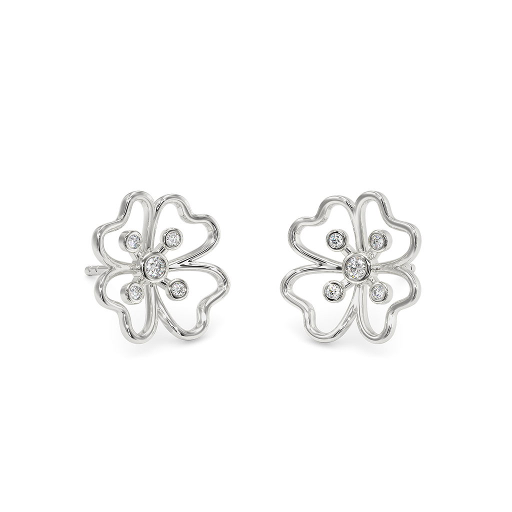 Snow White Diamond Earrings