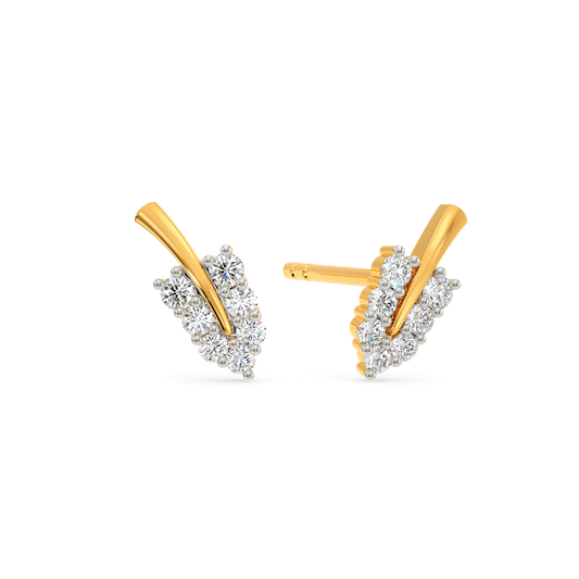 Leaf Top Diamond Earrings