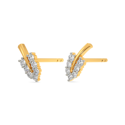 Leaf Top Diamond Earrings