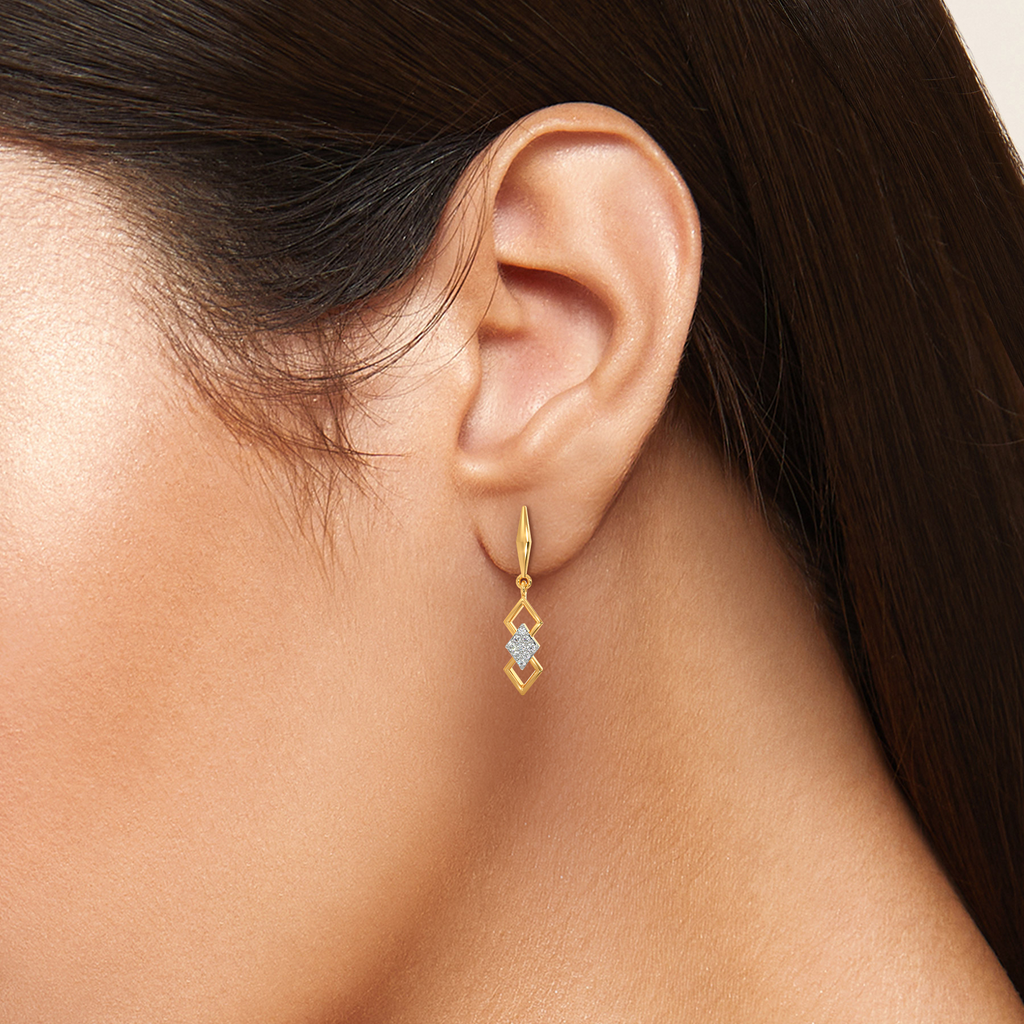 Three Thee Diamond Earrings