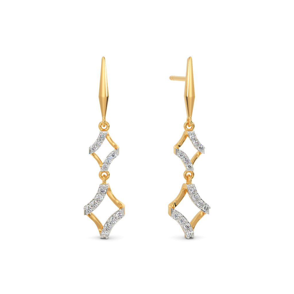 Twindle Curve Diamond Earrings