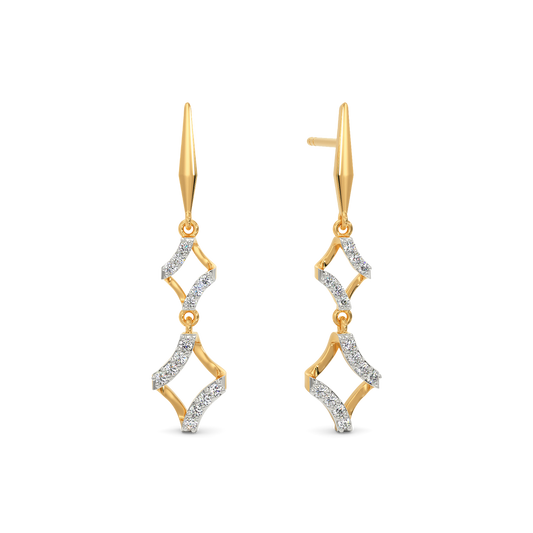 Twindle Curve Diamond Earrings