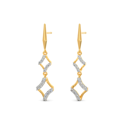 Twindle Curve Diamond Earrings