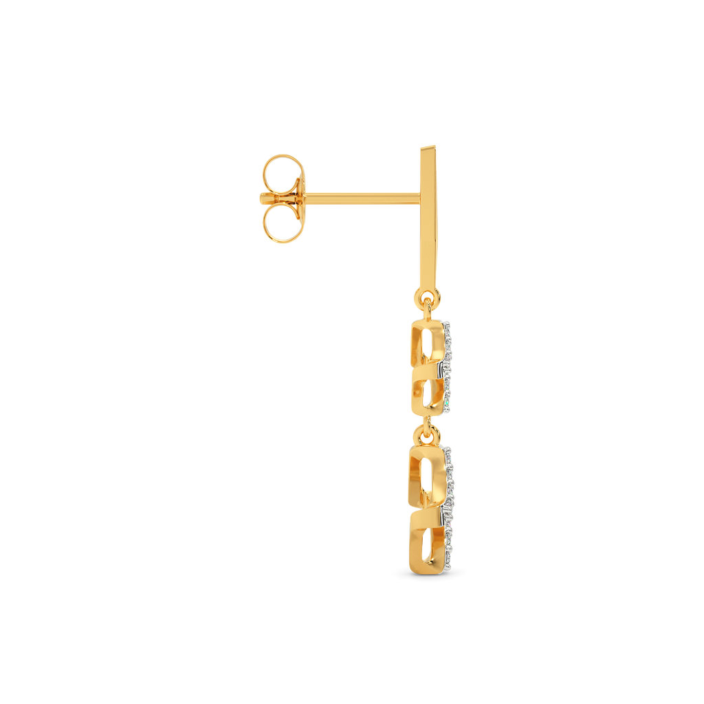 Twindle Curve Diamond Earrings