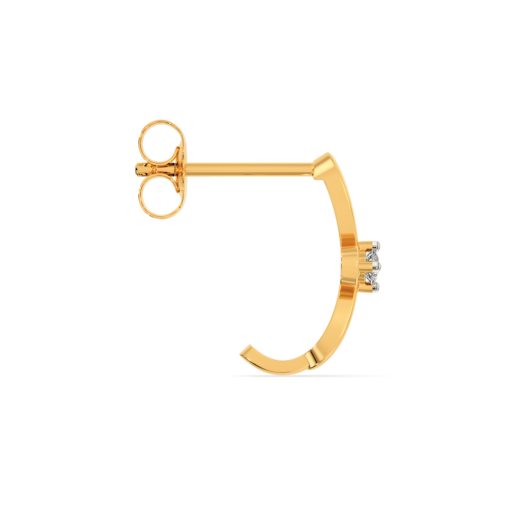 Swirl Bowed Diamond Earrings