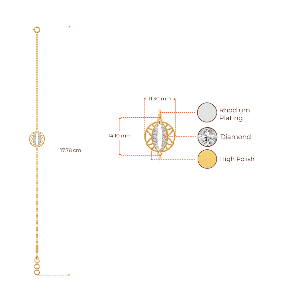 Golden Orbit  Diamond Bracelets