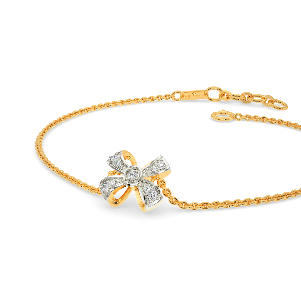 Twice Ribboned Diamond Bracelets
