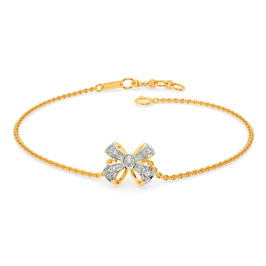 Twice Ribboned Diamond Bracelets