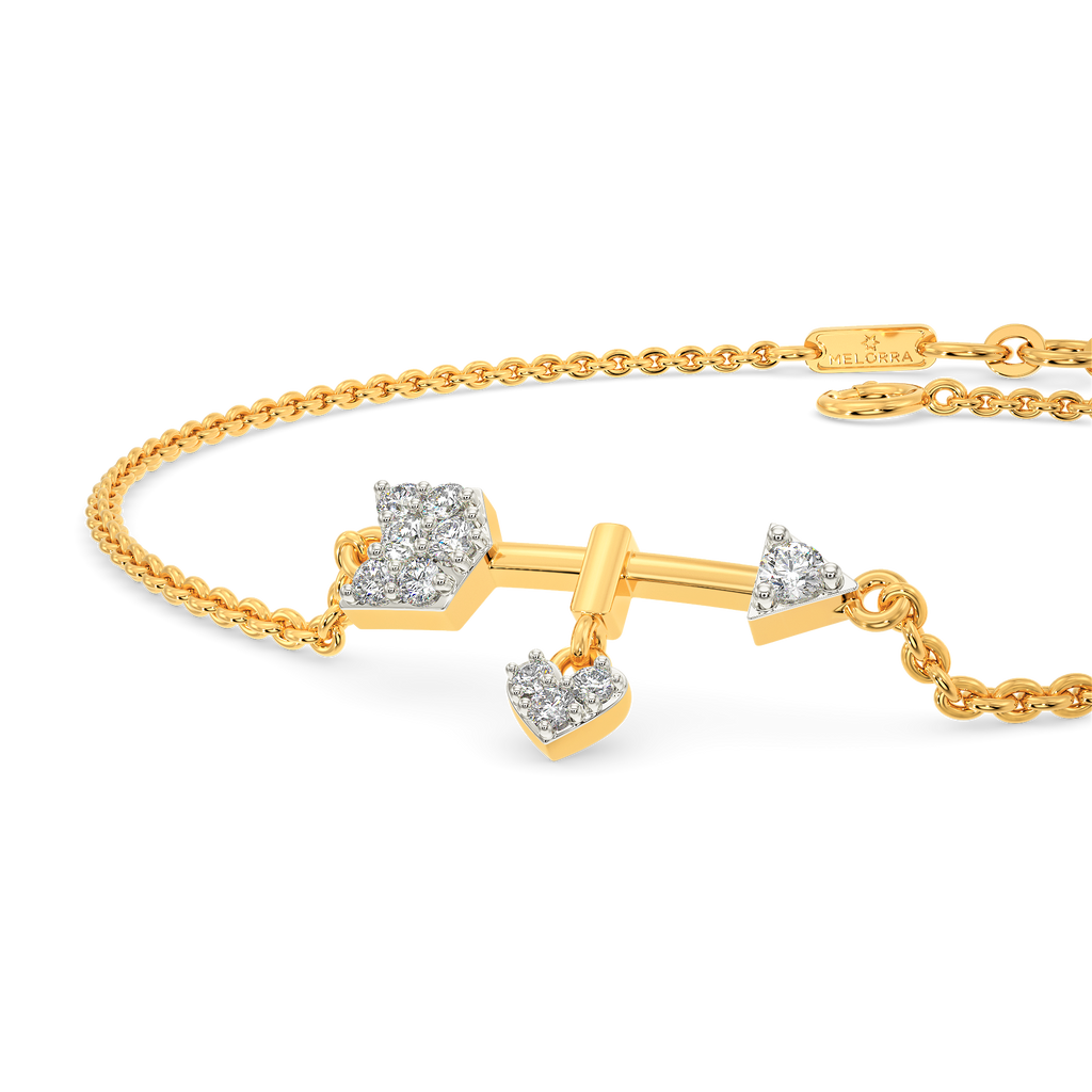Arrow Through My Heart Diamond Bracelets