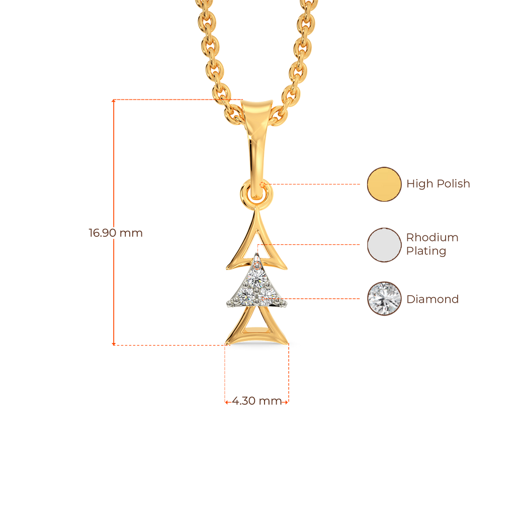 Tri Spectra Diamond Pendants