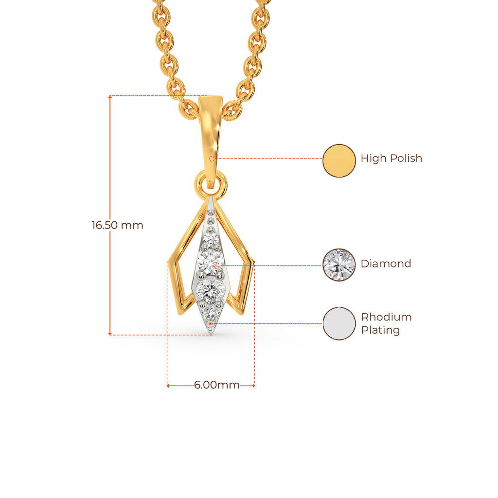 Tri Zone Diamond Pendants