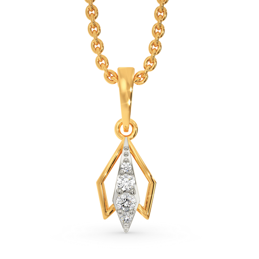Tri Zone Diamond Pendants