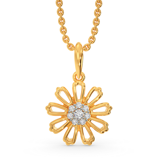Floral Bustle Diamond Pendants