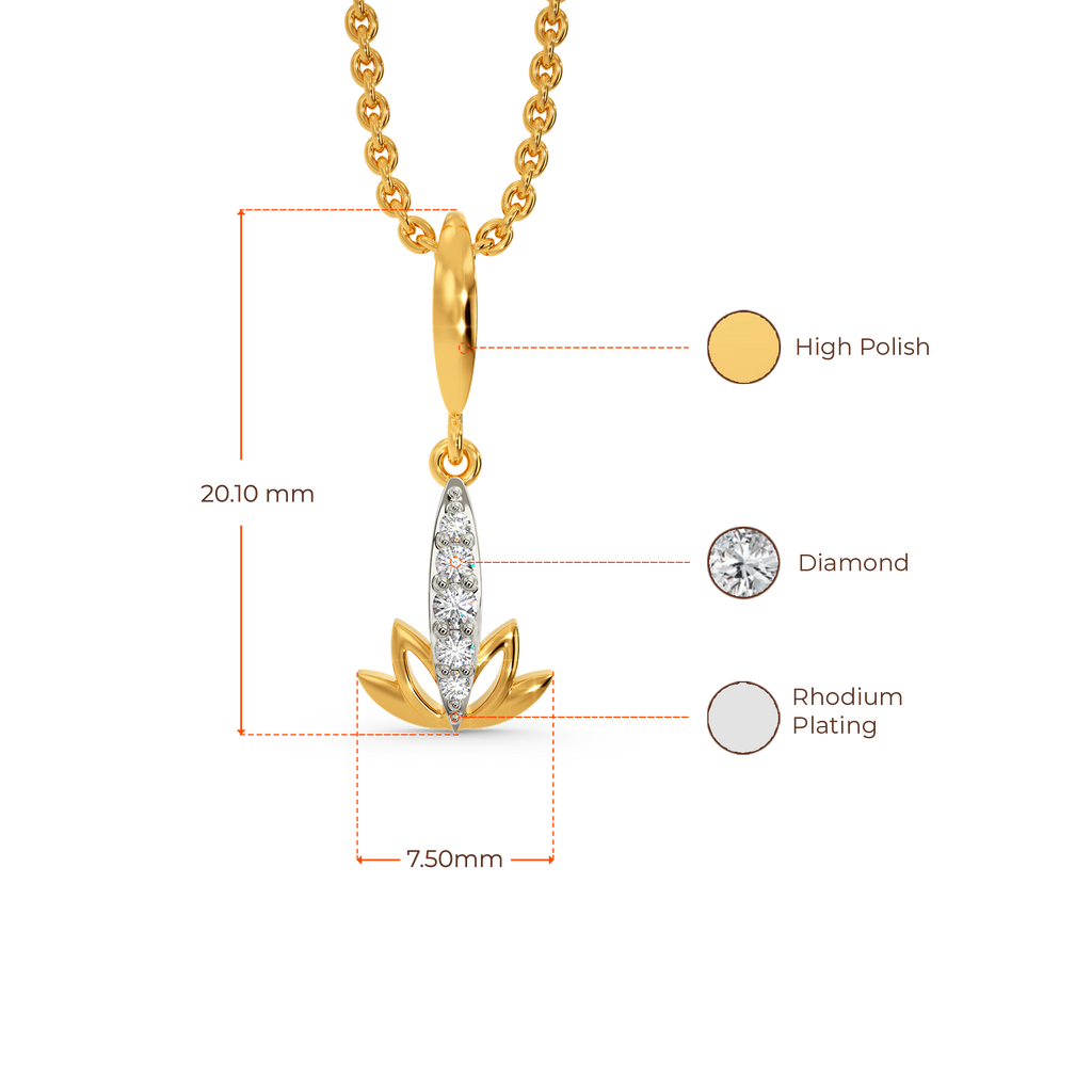 Lotus Elegance  Diamond Pendants