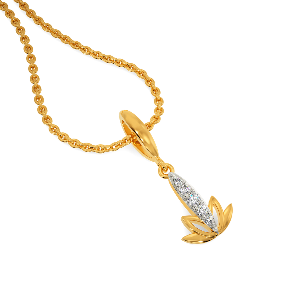 Lotus Elegance  Diamond Pendants