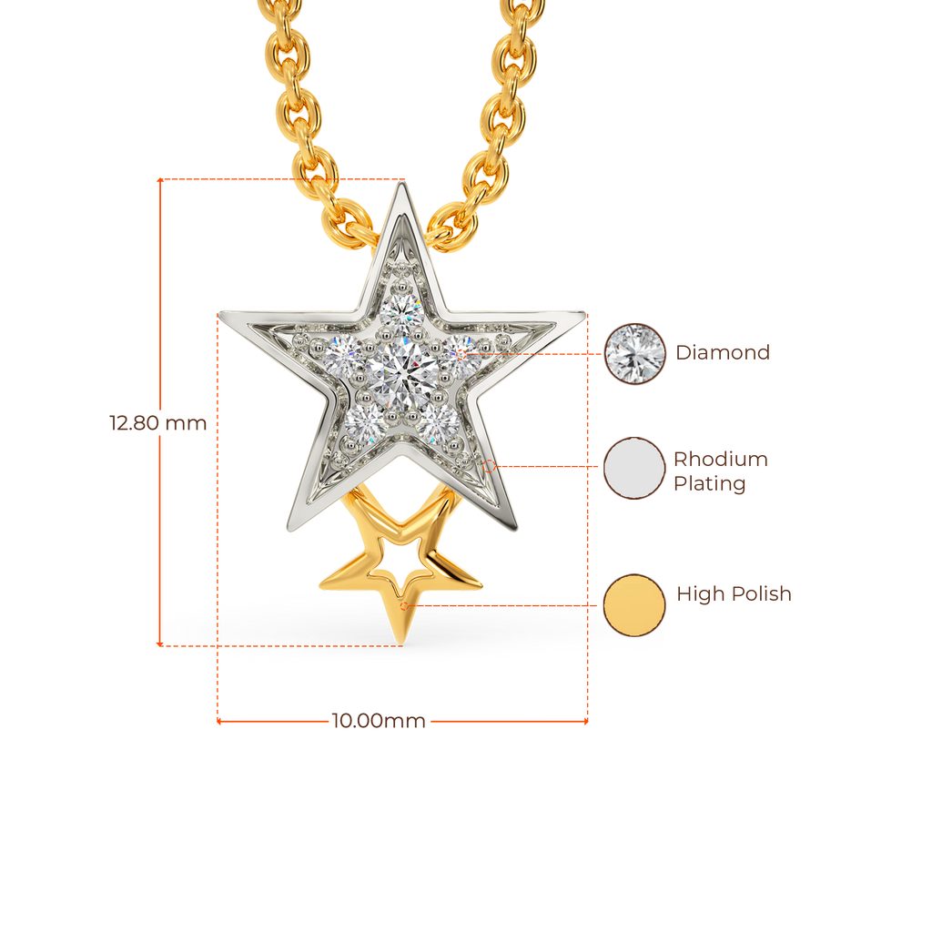 Star Pong Diamond Pendants