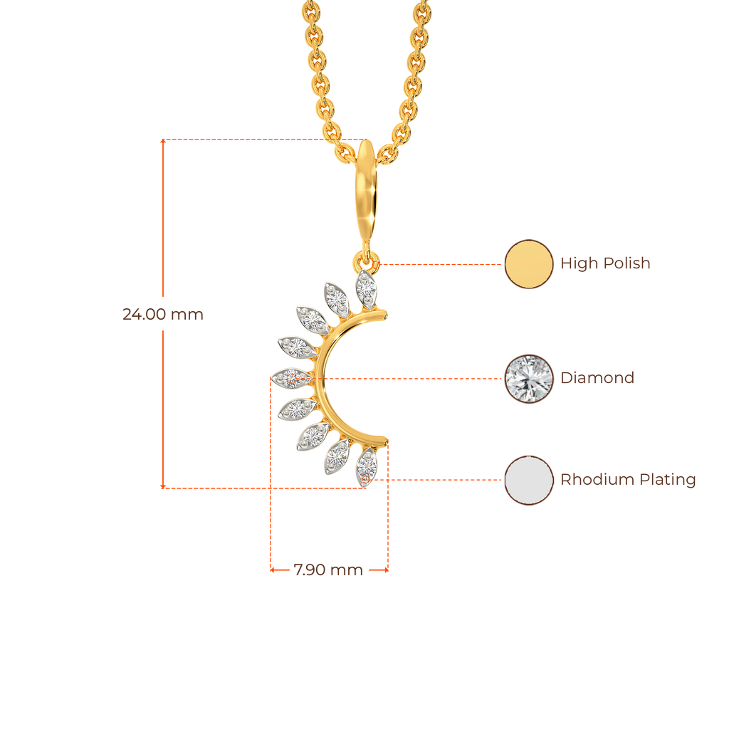 Leaf Unravelled Diamond Pendants