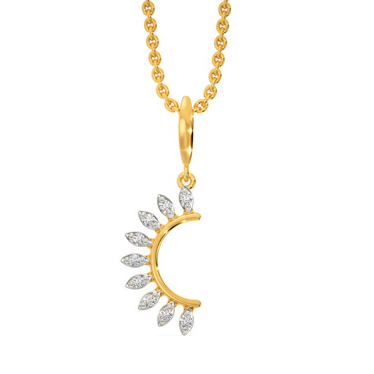 Leaf Unravelled Diamond Pendants