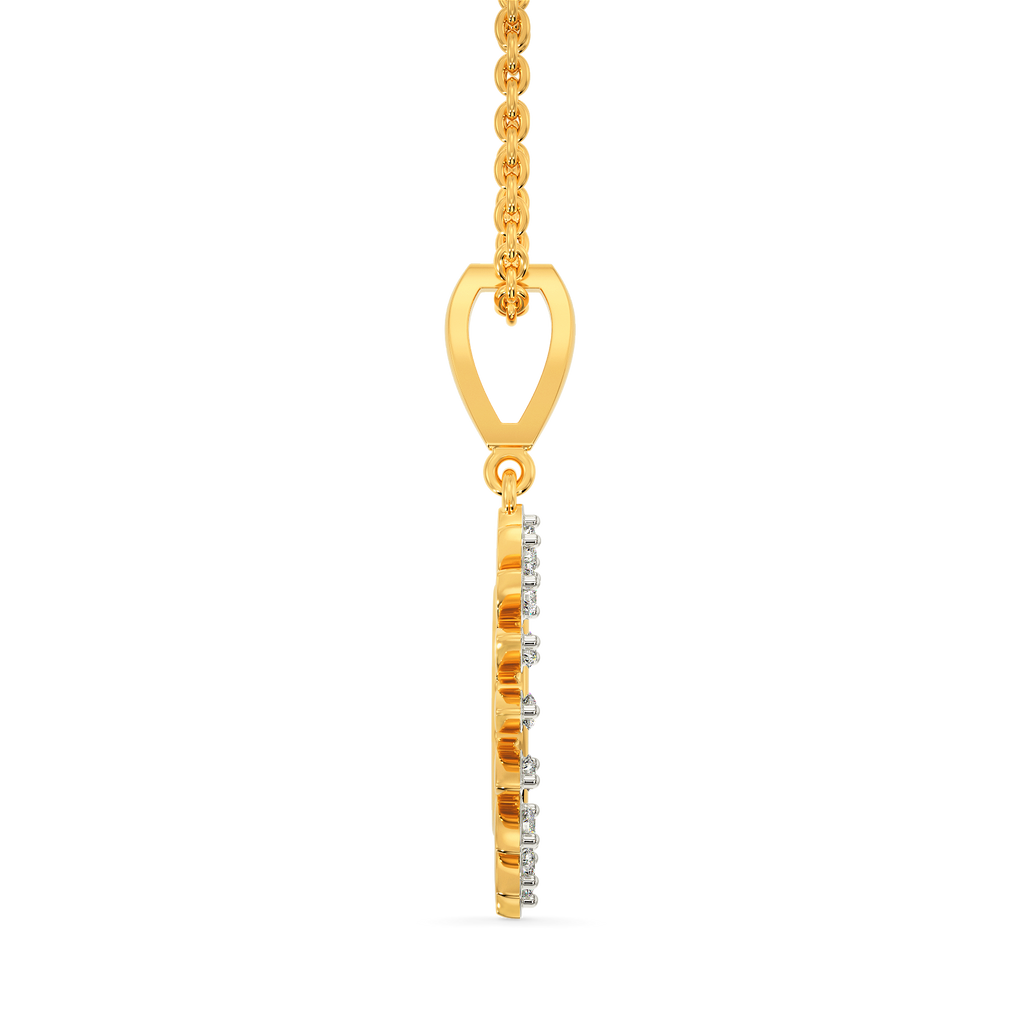 Leaf Unravelled Diamond Pendants