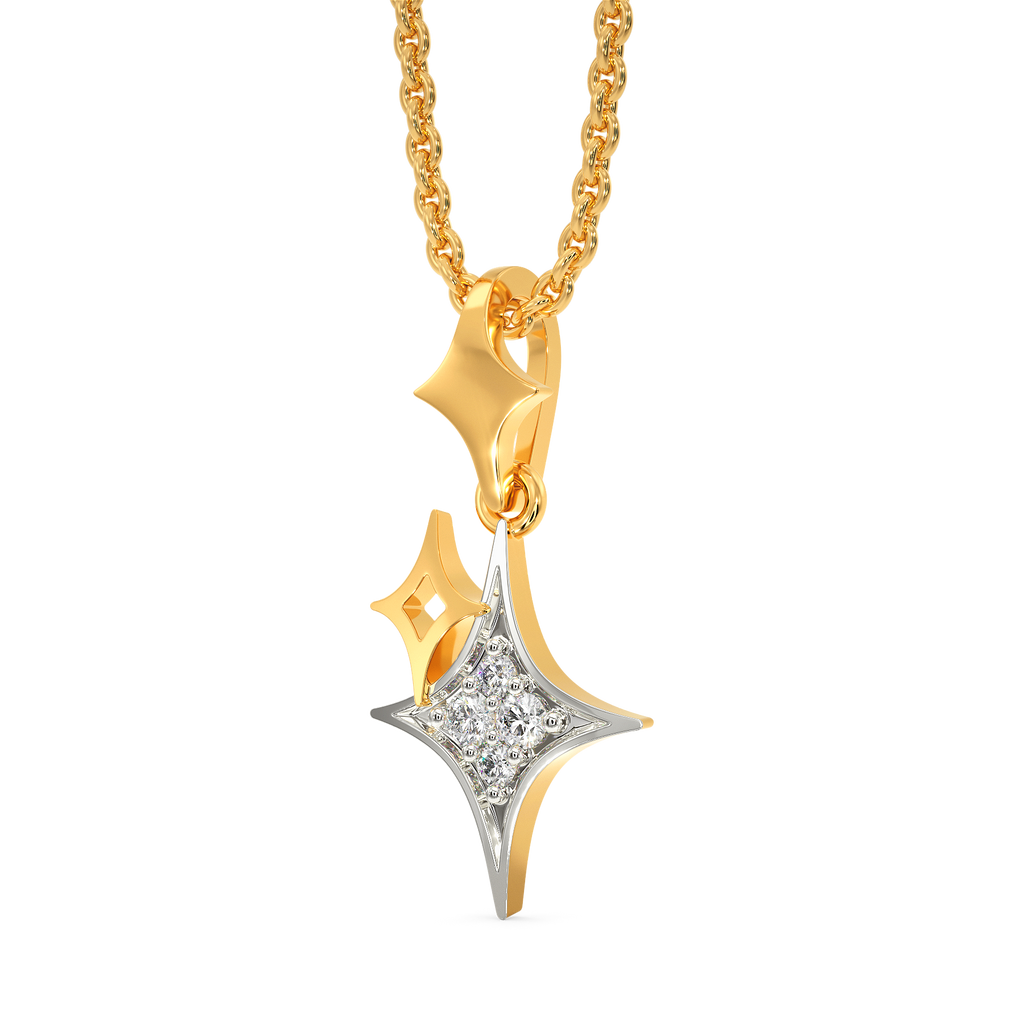 Twin Star Diamond Pendants
