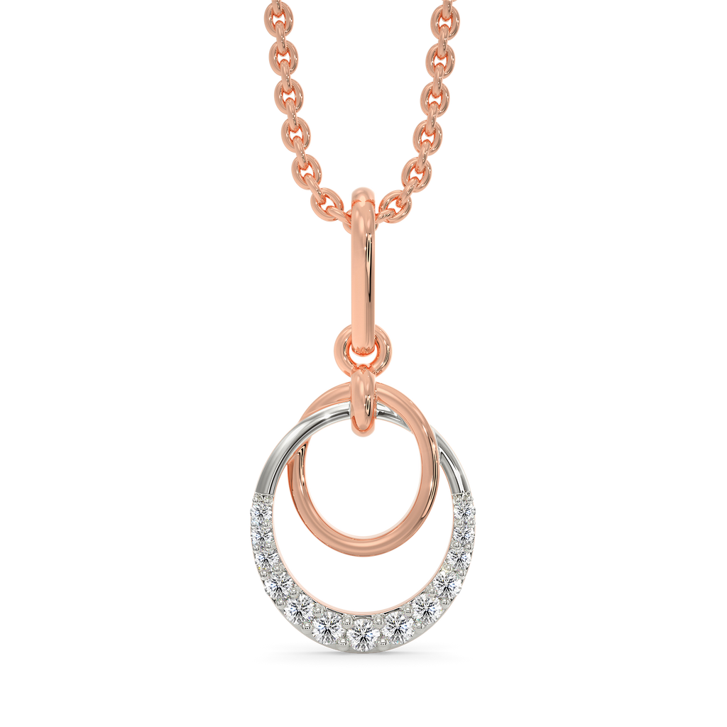 Rose Sparkled Diamond Pendants