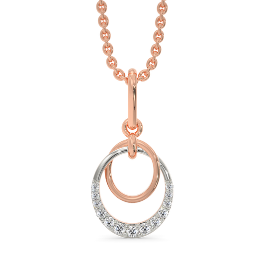 Rose Sparkled Diamond Pendants