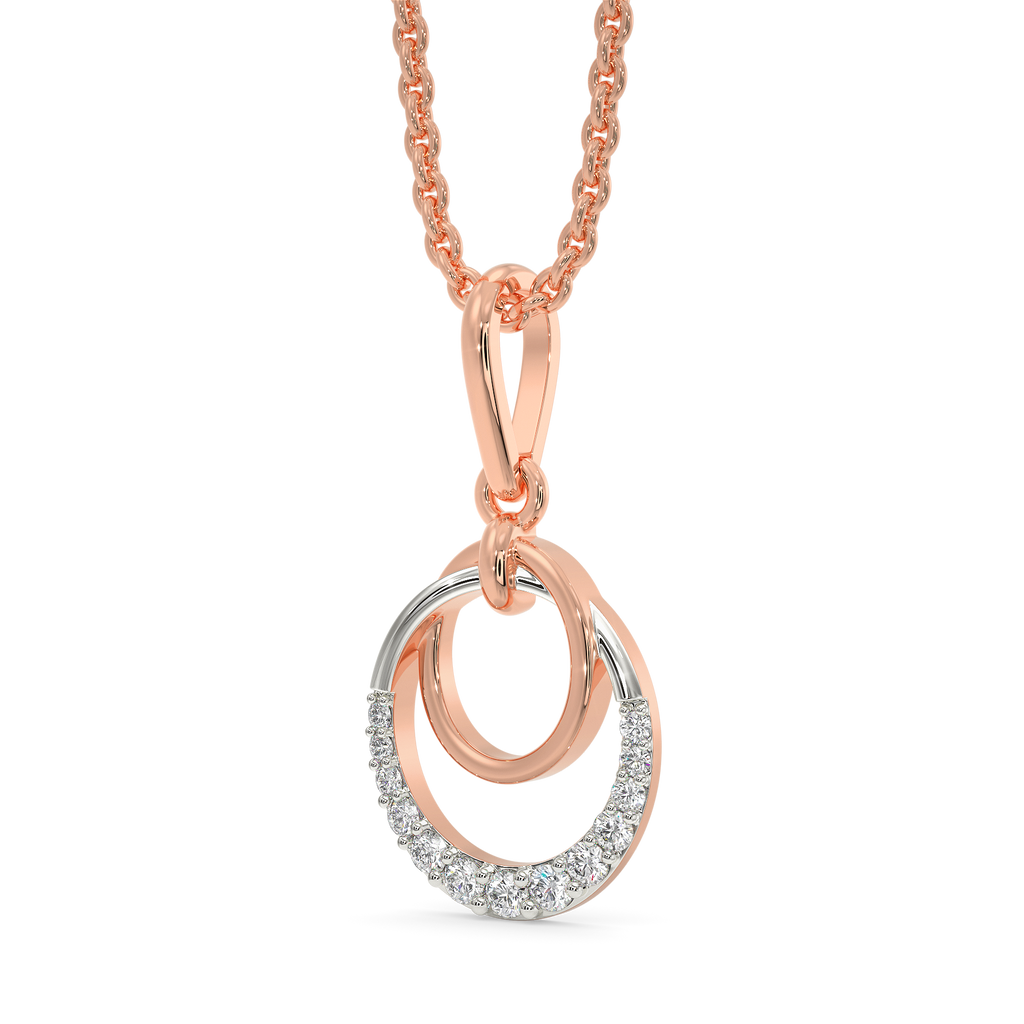 Rose Sparkled Diamond Pendants