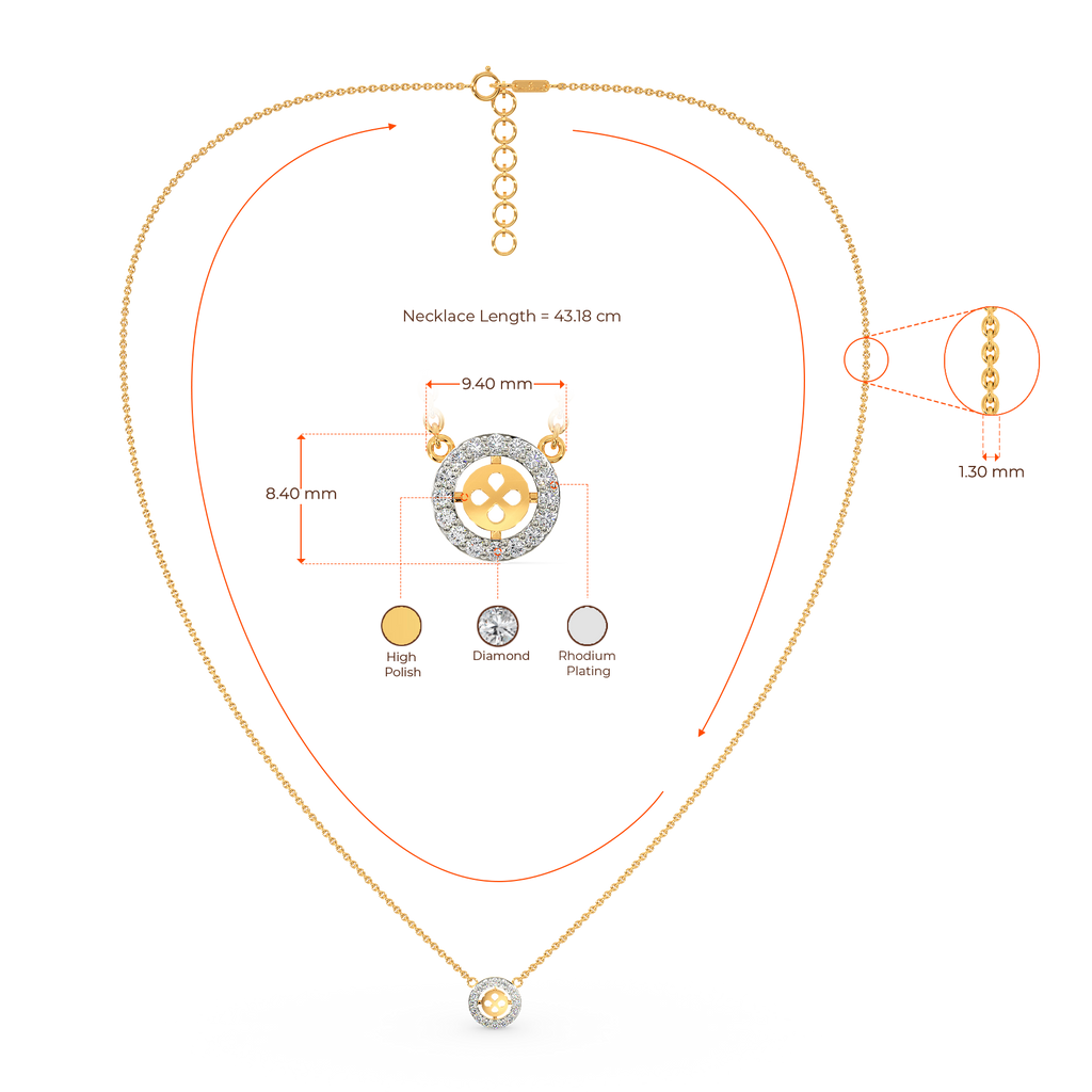 Circled In Rhom Diamond Necklaces
