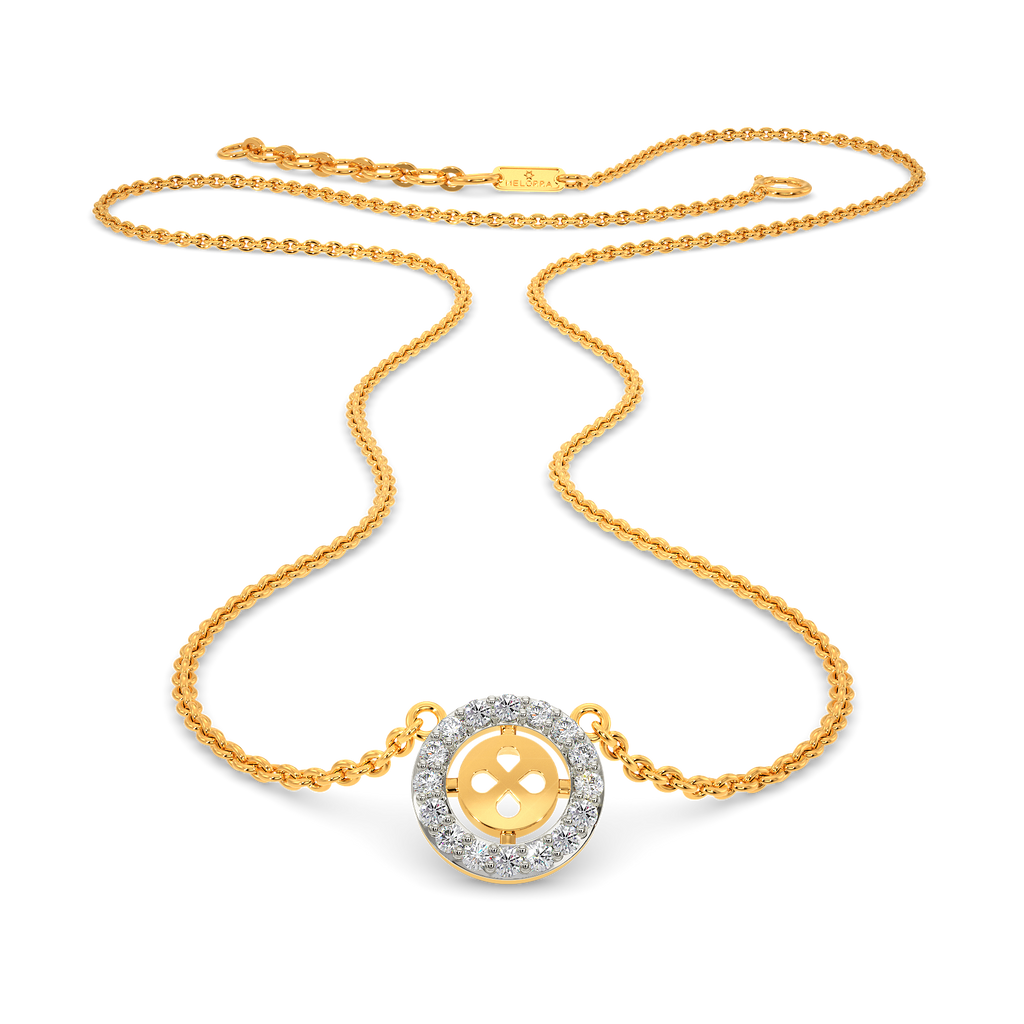 Circled In Rhom Diamond Necklaces