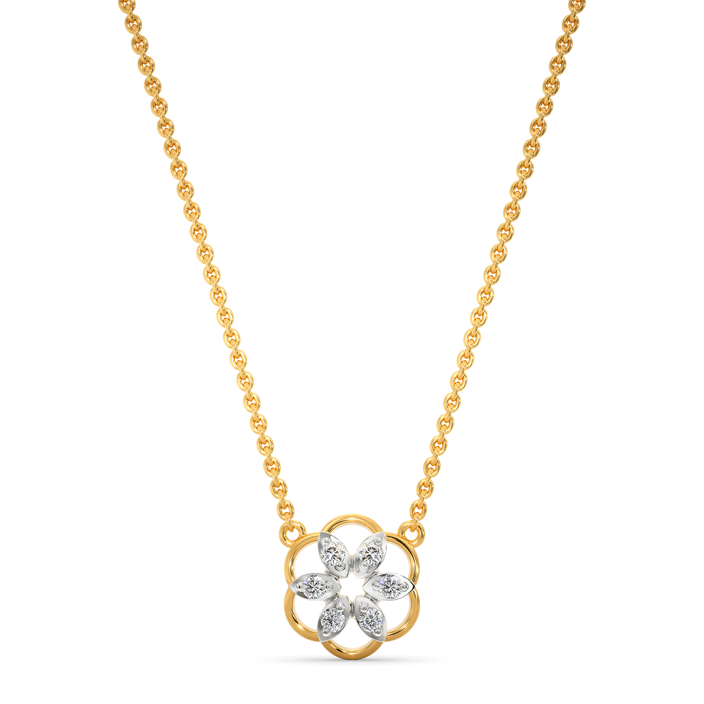 Floral-Like Diamond Necklaces