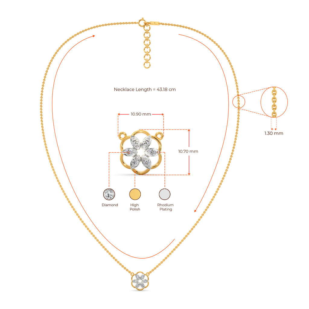 Floral-Like Diamond Necklaces