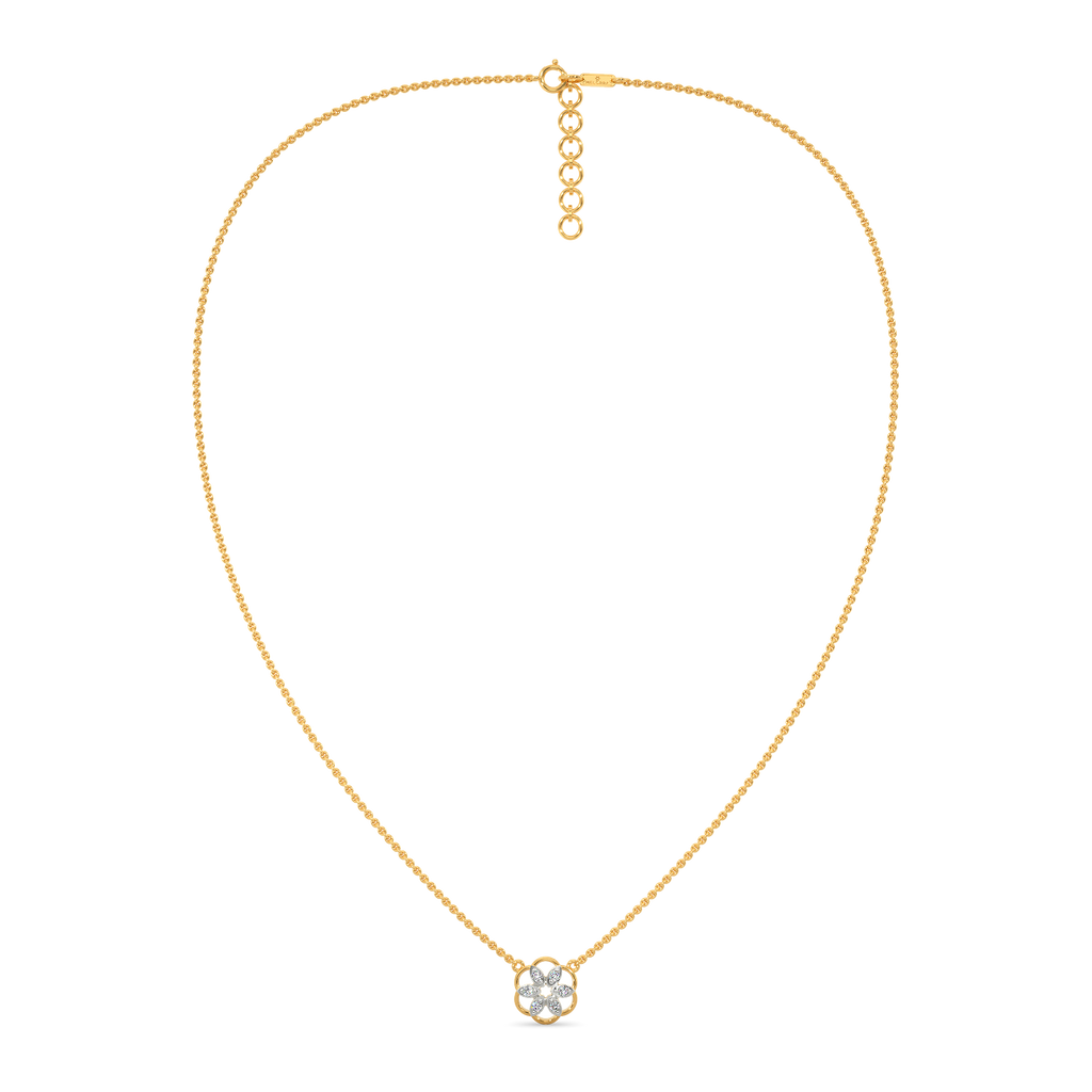 Floral-Like Diamond Necklaces
