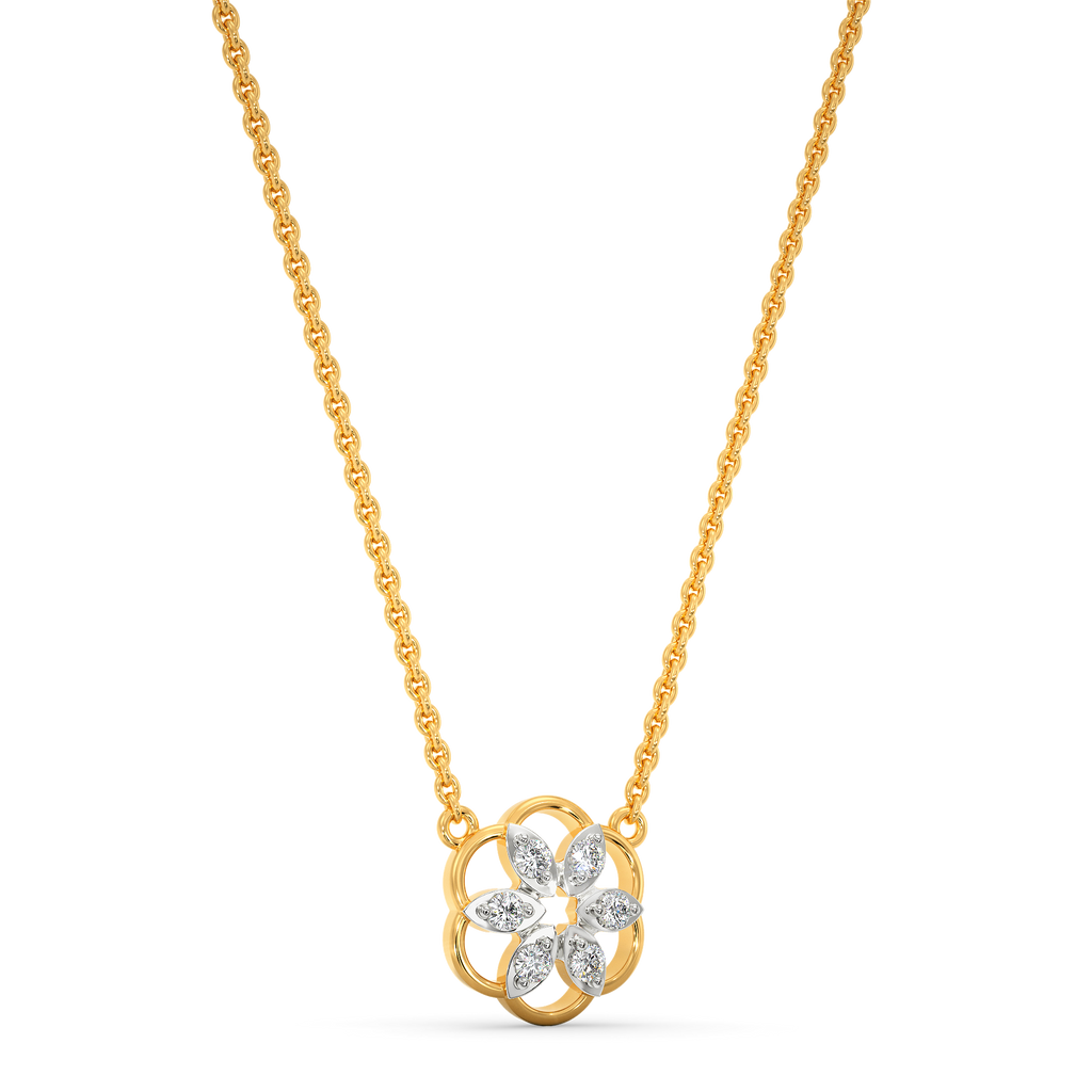 Floral-Like Diamond Necklaces